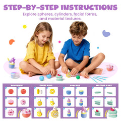 JUPITEARTH illustrated project guides, easy steps for adorable desserts models.