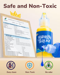 JUPITEARTH kids apron keeps clothing cleaner during colorful experiments.