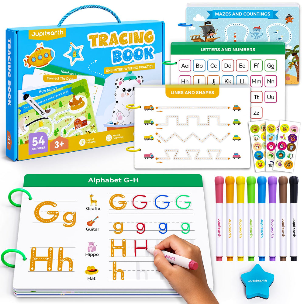 JUPITEARTH busy book cover showcases screen-free learning for kids.