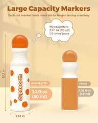 Child crafting with JUPITEARTH kit, creating dotted pictures.