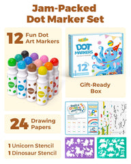 Unicorn and dinosaur stencils from JUPITEARTH spark imaginative drawing sessions