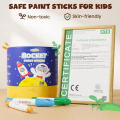 JUPITEARTH washable paint sticks showcasing child-friendly use