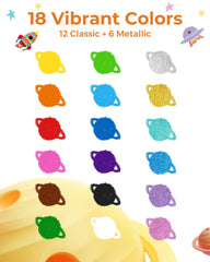 JUPITEARTH large jumbo crayons fit tiny hands for better grip and control.