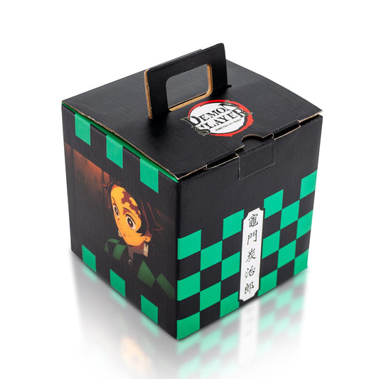 JUST FUNKY Demon Slayer Tanjiro omamori enamel pin for lucky protection and style.