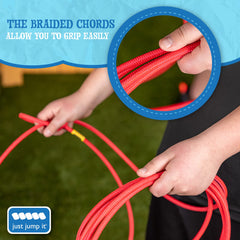 Just Jump It Lil Lariat polypropylene rope highlighting durability for kids.