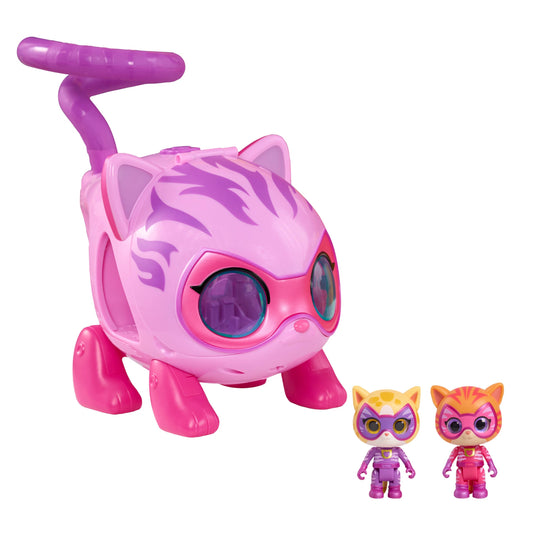 Just Play Disney Jr. SuperKitties Su-Purr Wild Kitty Copter lights up during play.