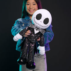 Just Play Jack Skellington plush display-ready pose on a shelf