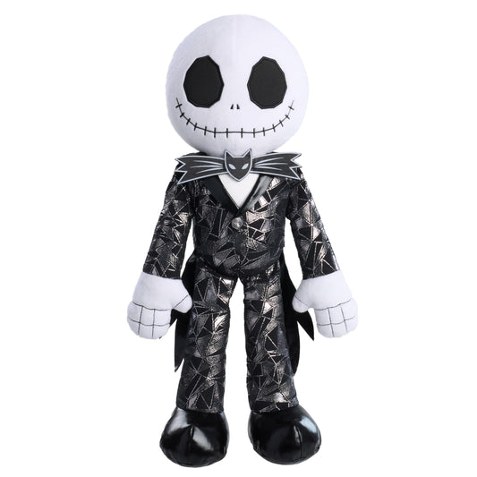 Just Play Jack Skellington plush front view for display and cuddling