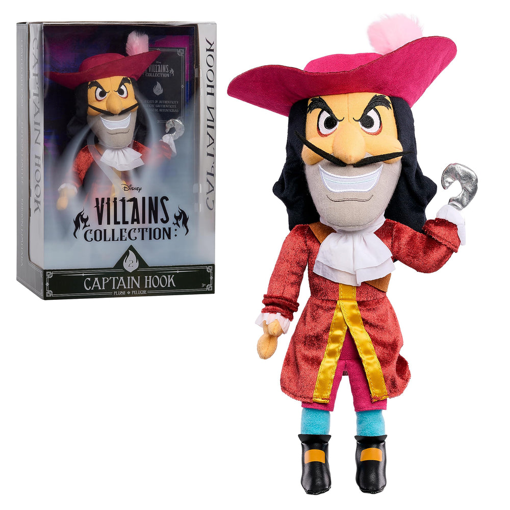 Just Play Captain Hook plush front view for desk display and collection