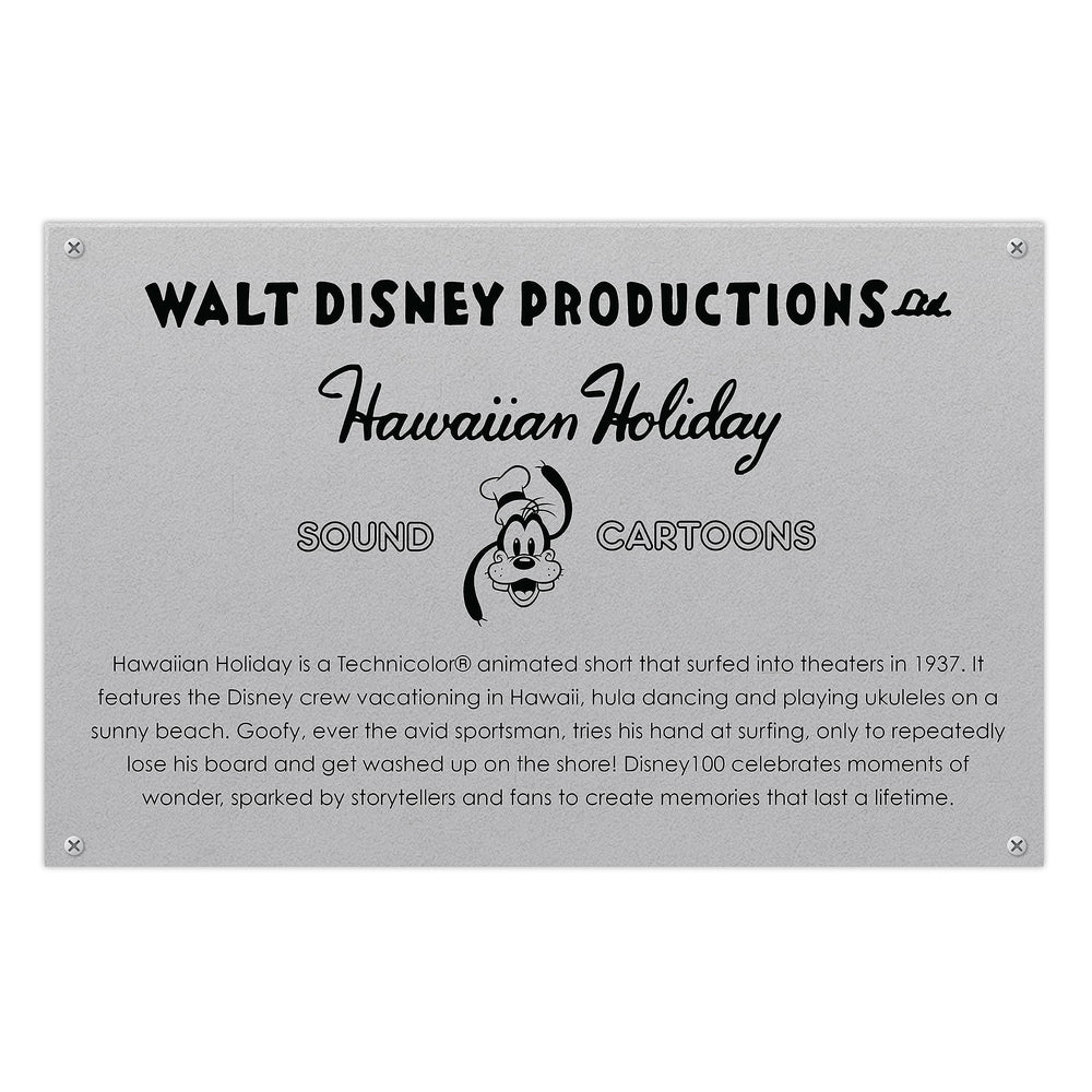 Just Play Disney100 Hawaiian Holiday diorama display box showcases retro TV styling.