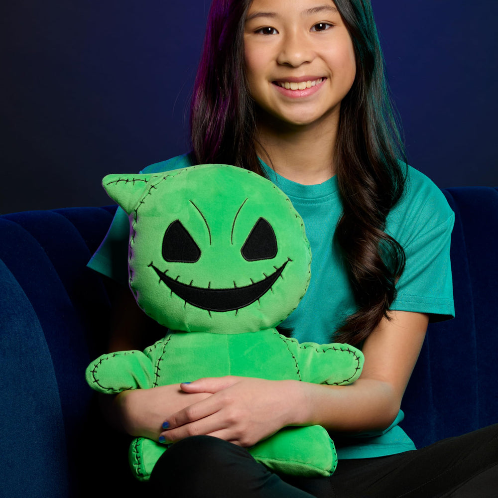 Just Play Oogie Boogie weighted plush ideal for travel calming moments.