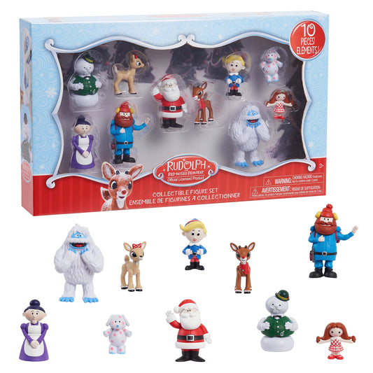 Just Play Rudolph figure set features Rudolph ready for holiday storytelling and imaginative play