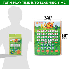 Just Smarty Alphabet Tablet adjustable volume control for quiet use at night.