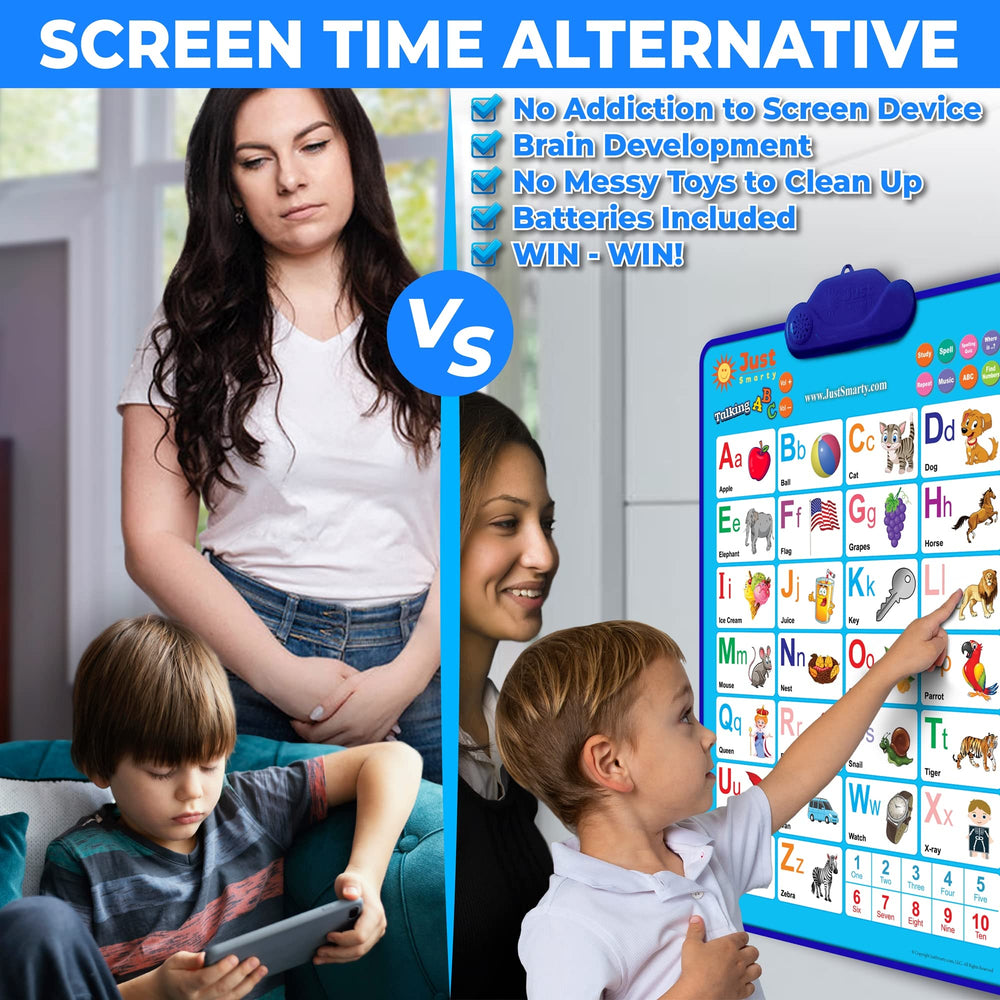 Just Smarty interactive wall chart helps toddlers practice letters and simple words.