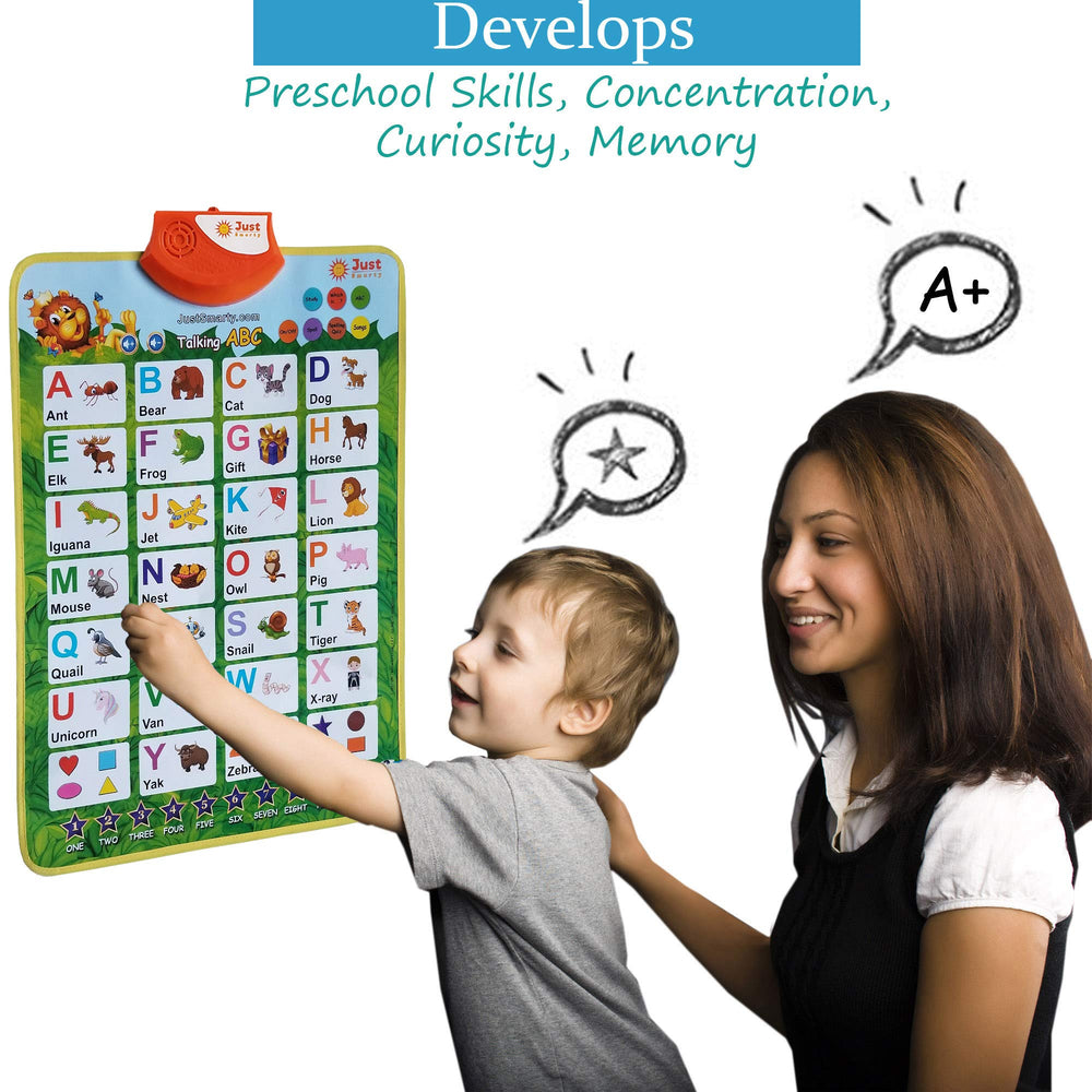 Just Smarty speech-therapy friendly poster supports language development through engaging activities