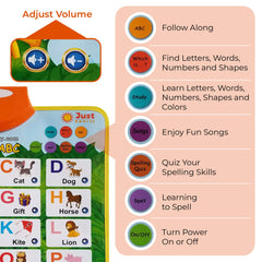 Just Smarty toddler ABC poster nursery decor that blends learning with room decoration
