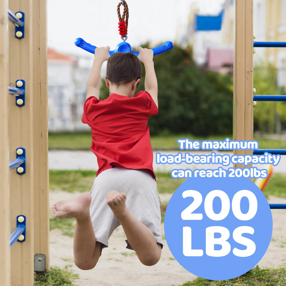 Just.smile Ninja Swing-Twister treehouse setup enables versatile play spaces.