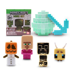 Just Toys Minecraft Mine Kit: block and pickaxe for hands-on mining fun.