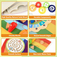 Justforjoyful Hourglass and track game encourages focus and sequencing for toddlers.