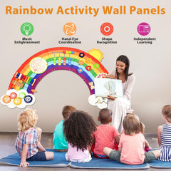 Justforjoyful Space-saving wall panel keeps playrooms neat and inviting.