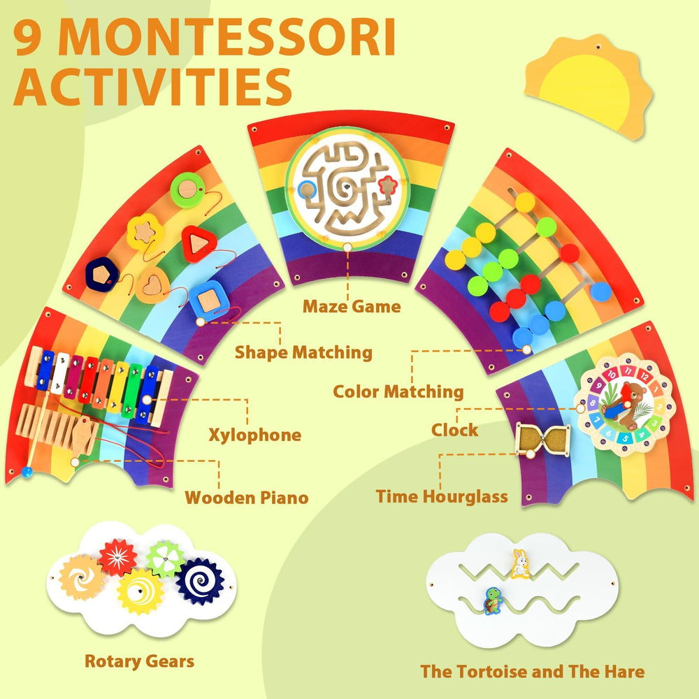 Justforjoyful Sunshine and leaf xylophone elements stimulate musical curiosity during playtime.