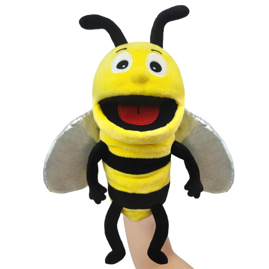 JUSTQUNSEEN bee puppet 13in for imaginative play and storytelling.