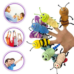 JUSTQUNSEEN caterpillar finger puppet supports creative play.