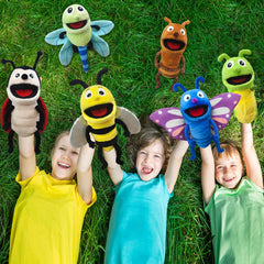 JUSTQUNSEEN caterpillar puppet 13in versatile for role play and decor.