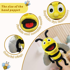JUSTQUNSEEN ladybug puppet 13in with embroidered eyes for safe puppet time.