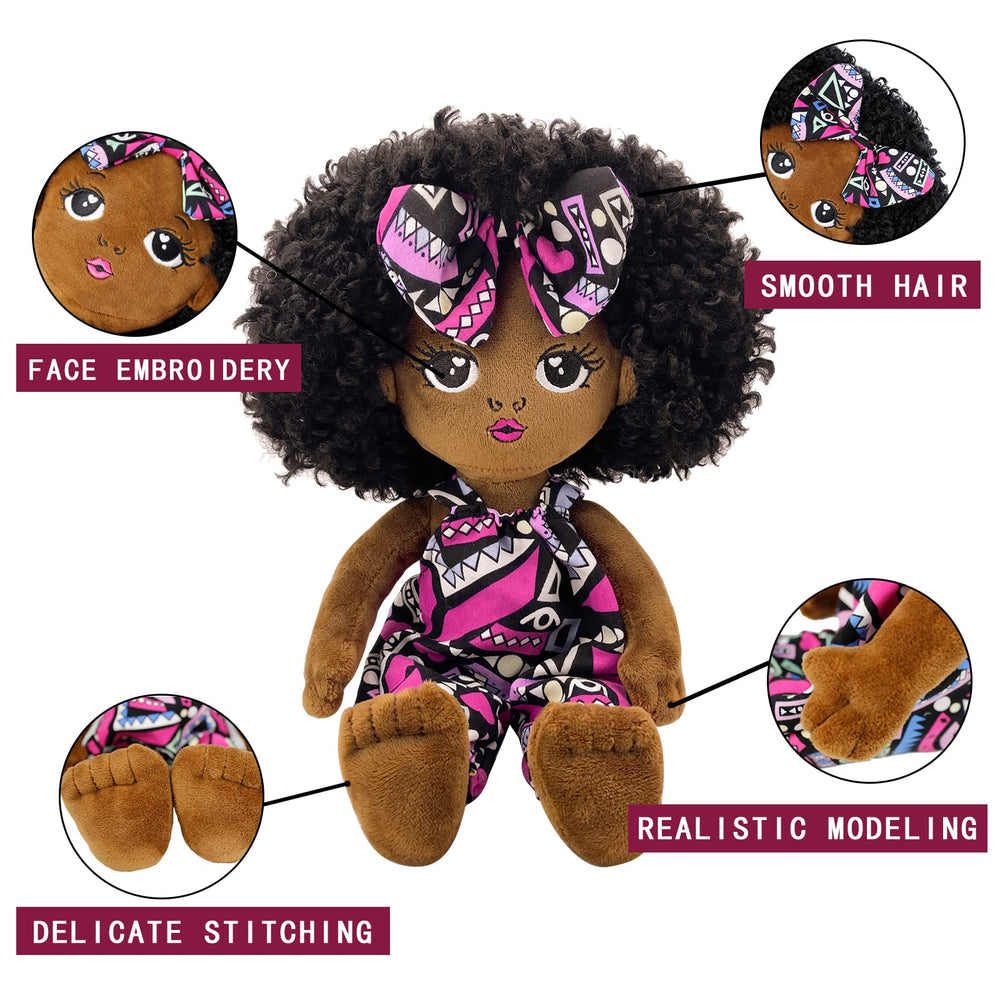 JUSTQUNSEEN doll with long hair and double ponytails for creative styling.