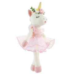JUSTQUNSEEN unicorn plush Alice face offers soft cuddly comfort for bedtime.