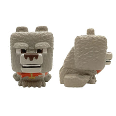 Just Toys Minecraft Mighty Mega Squishme Dennis Wolf texture detail showcases soft, durable, non-toxic materials.