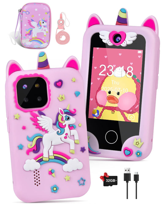 Jusvenmt kids phone with a 2.8-inch display promotes safe, engaging learning