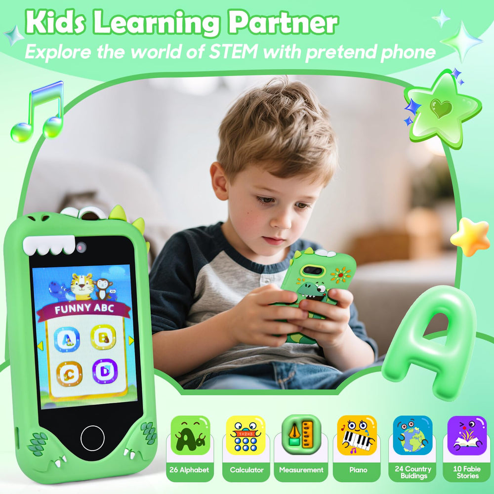 Jusvenmt kids smart phone dual camera captures playful moments safely