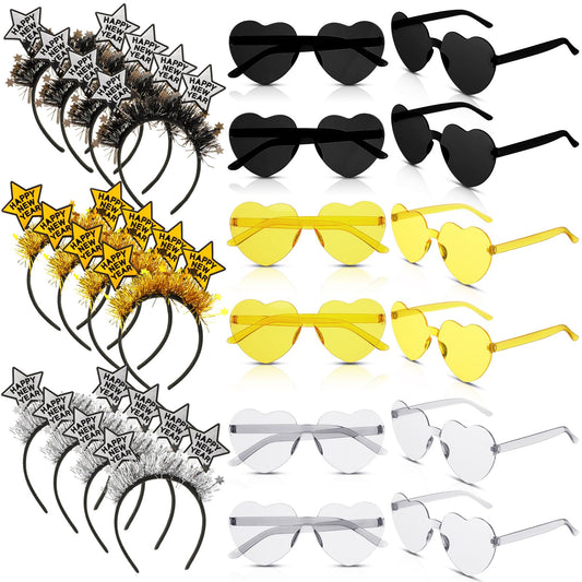 Jutom heart sunglasses in multiple colors for festive party photos.