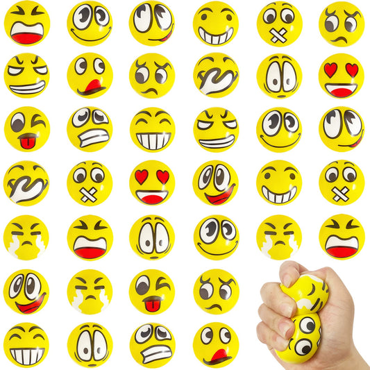 Juuxncgv 40pcs face stress balls package for desks and classrooms.