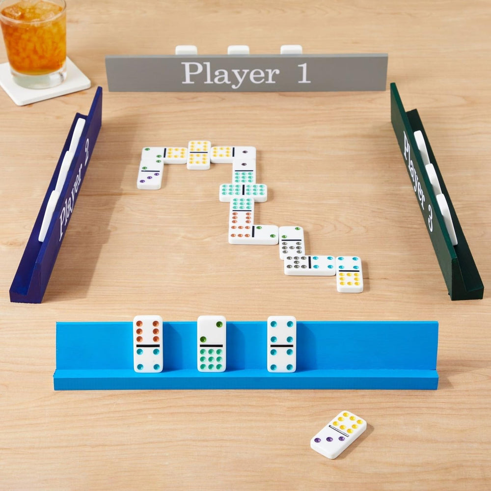 Juvale Dominoes Holders make a thoughtful gift for Mexican train and Mahjong enthusiasts.