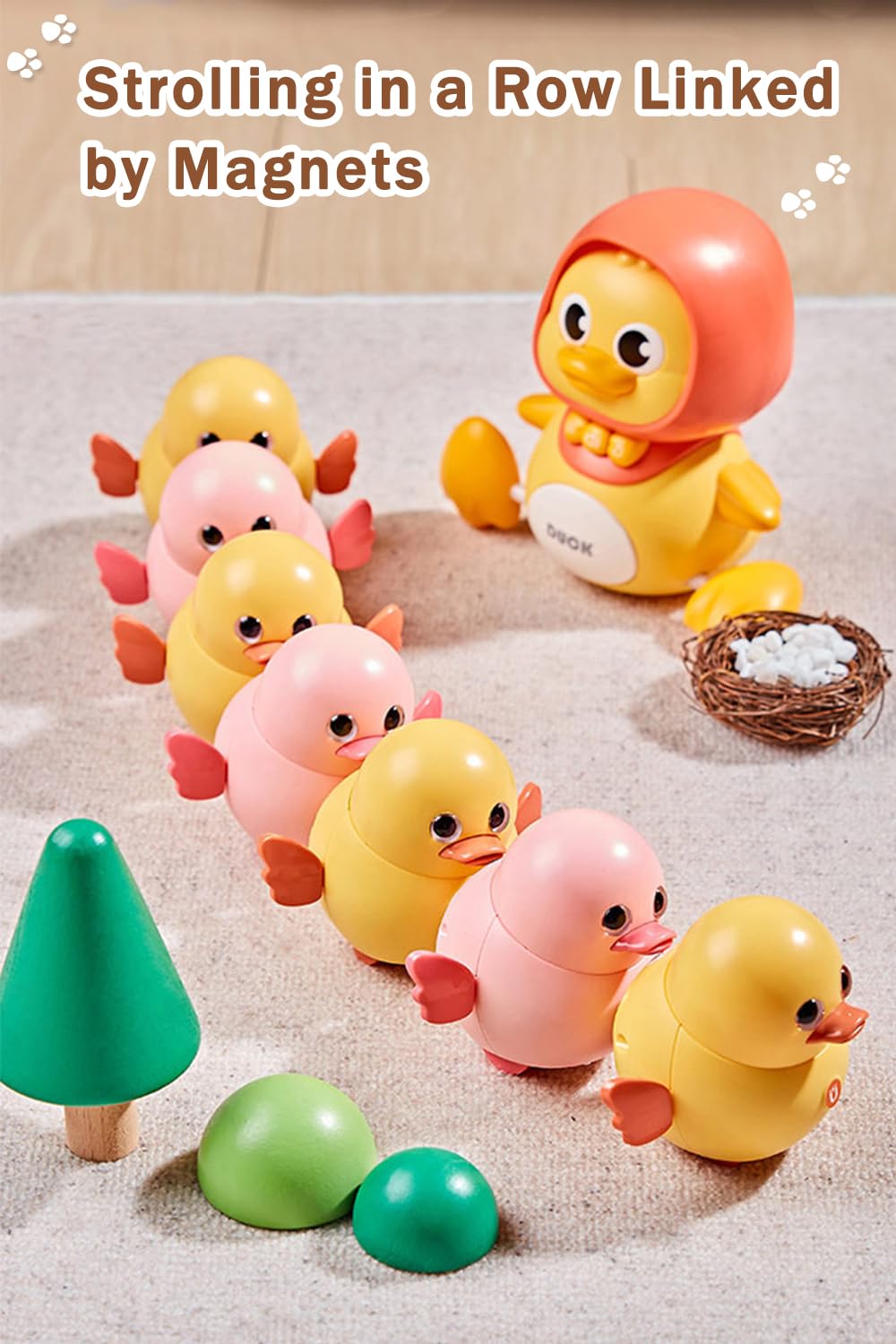 JUYEE Duck with music and lights for a calming tummy time session