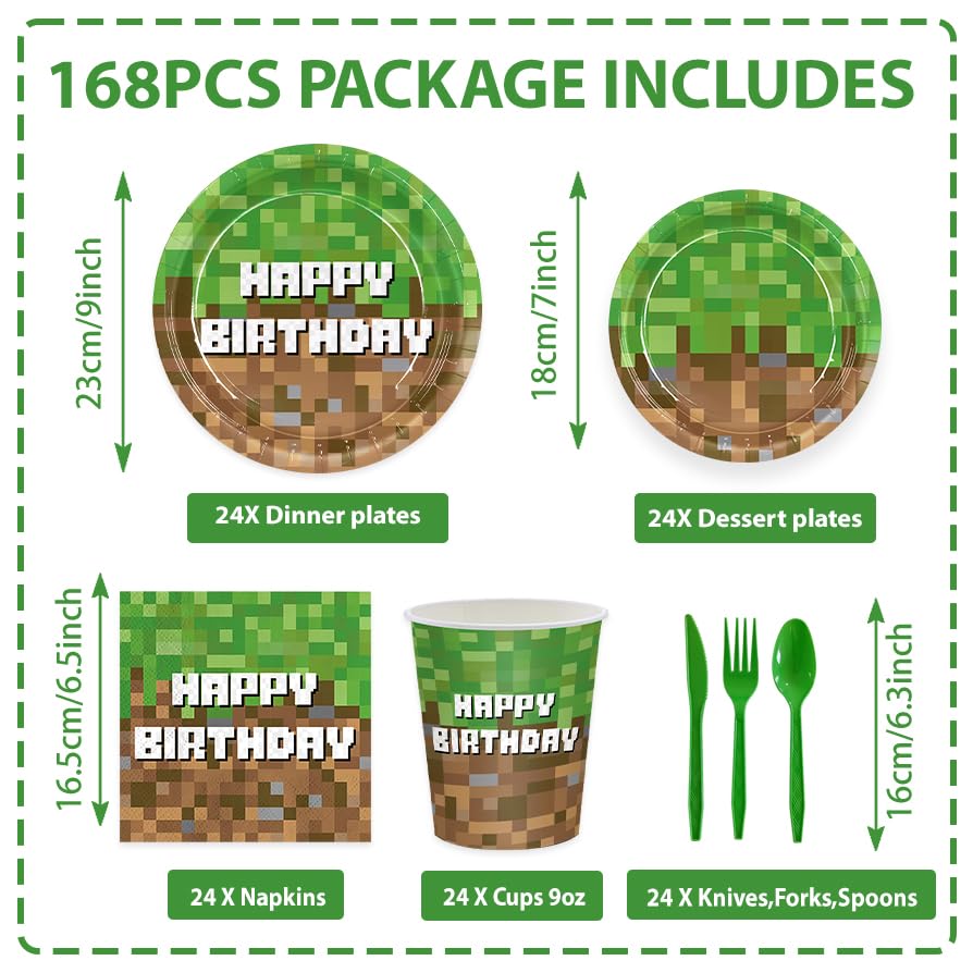JVORFDG 168pcs green dessert plates for stylish bites and social events