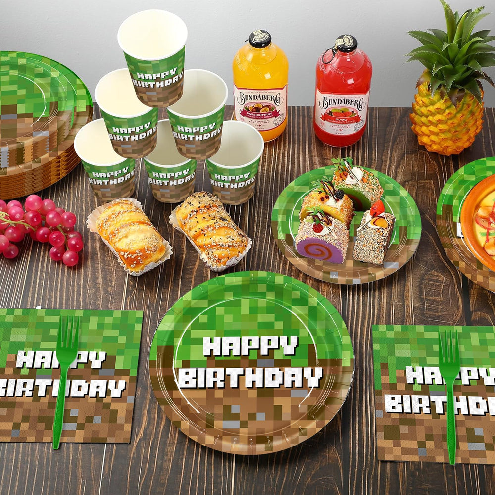 JVORFDG green utensils set for complete party dining and convenience