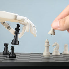 JWSCHESSSUN Talking Chess Academy magnetic chess pieces for steady setup.