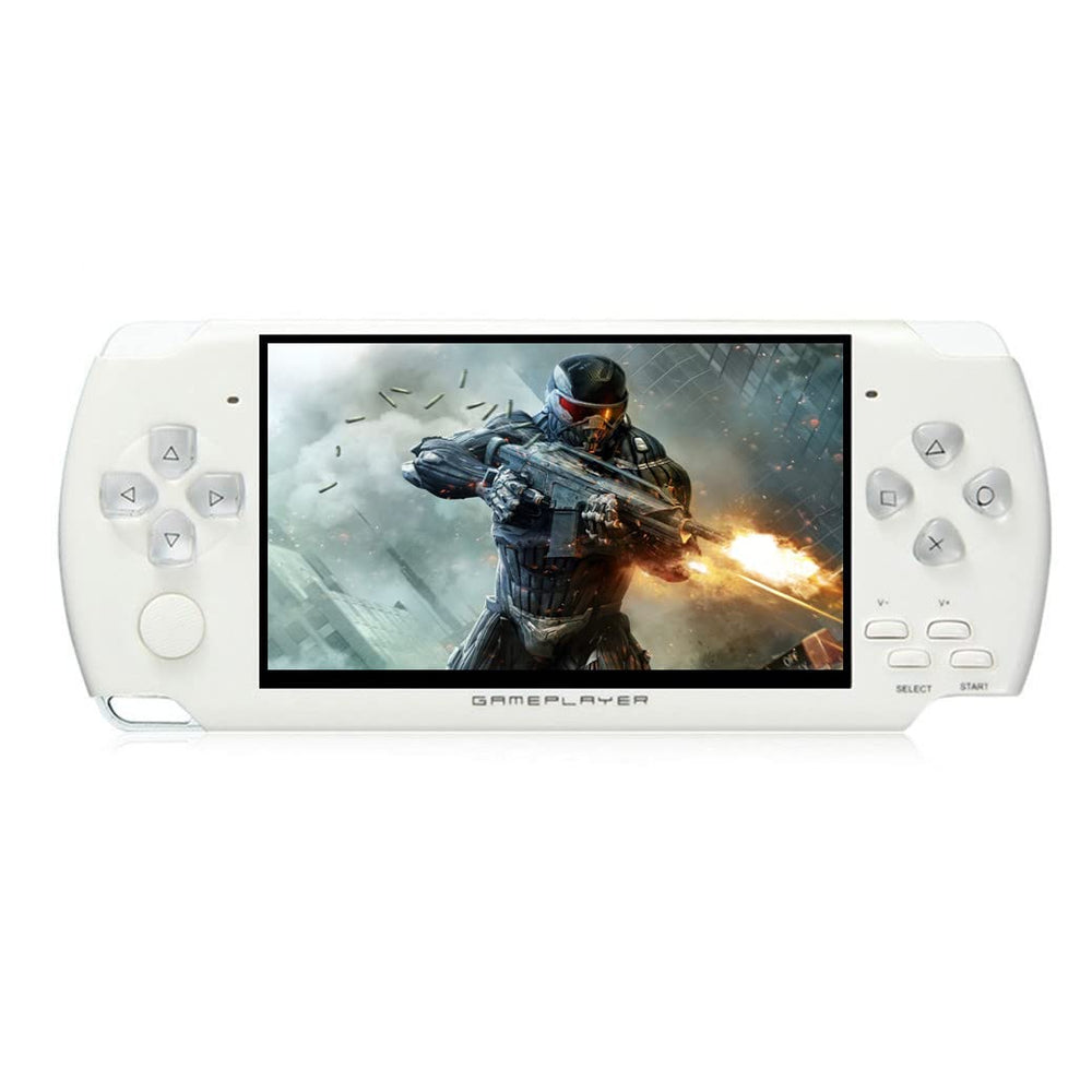 JXD handheld console with 4.3-inch display for portable retro gaming.