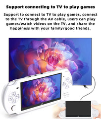 JXD handheld console multimedia features support movies, music, and e-books.