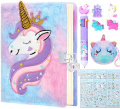 JYPLKCMT fluffy diary with lock for girls keeps secrets safe during school