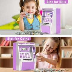 Jyusmile coin recognition slot counts coins as savings grow