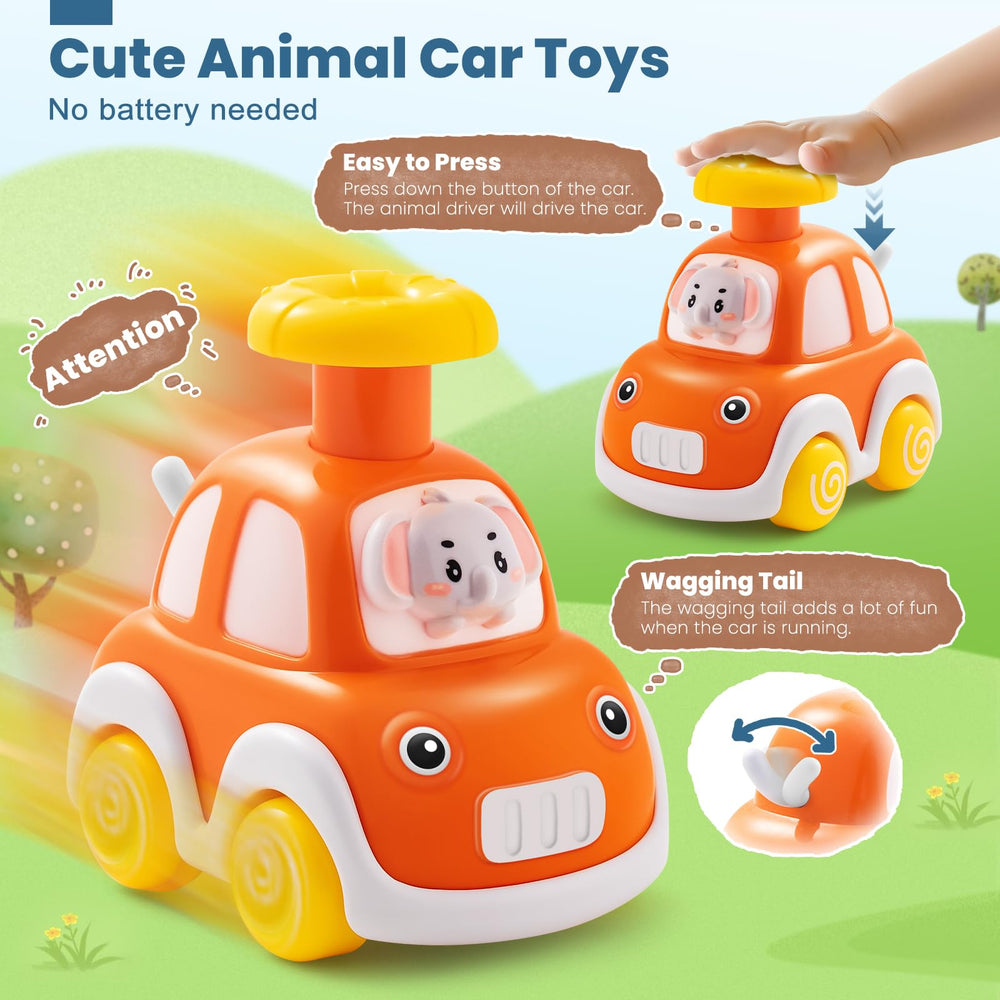 Jyusmile colorful toddler car design promotes early color recognition and sensory exploration.
