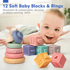 Jyusmile rotating ball teether engages babies during sensory playtime.