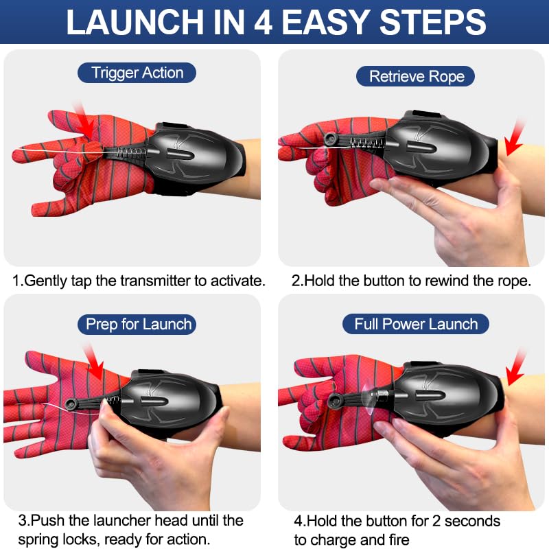 Jyyuehai Spider Web Shooter boosts costume play and superhero imagination.