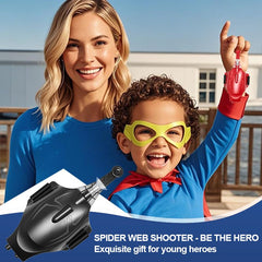 Jyyuehai Spider Web Shooter rechargeable battery supports extended play sessions.