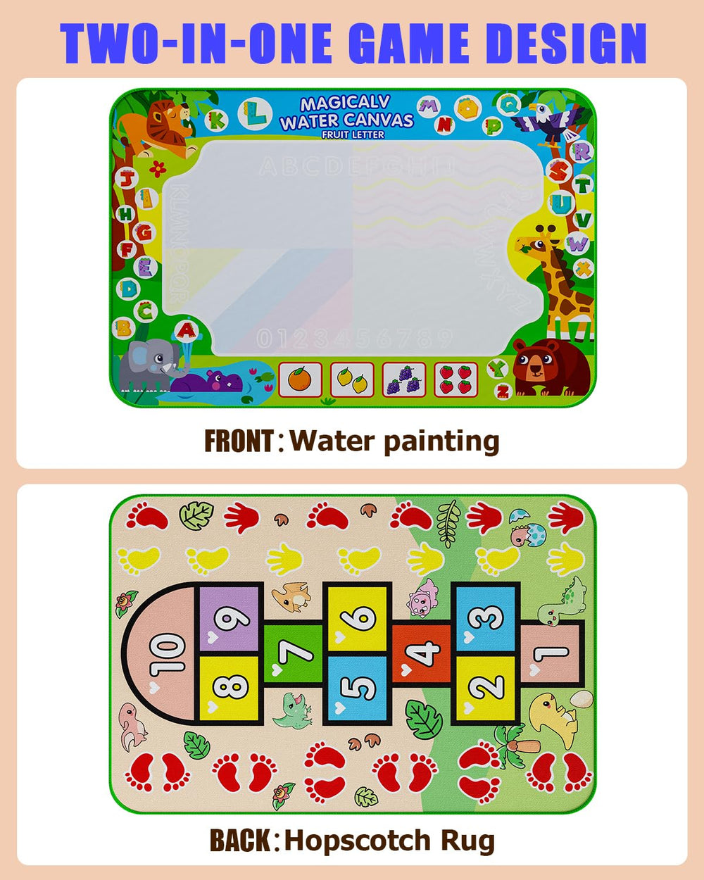 JZSIJ backpack-ready doodle mat with storage for mess-free travel.